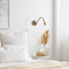 Opviq Lámpara de Pared Vintage Cobre con Altura Ajustable